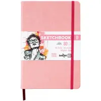 Darwi DFY - Schetsboek - A5 - 14 x 21 cm - 140 g - Roze - 80 vellen