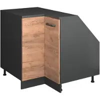 Vicco R-Line Hoekkeukenkast voor schuine wand – 75.6 cm met 1 deur, kastromp 60 cm diepte Krachtige eik goud