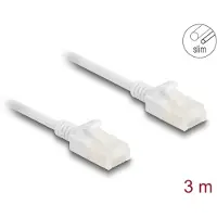 DeLOCK 80361 RJ45 Netwerkkabel, patchkabel CAT 6A U/UTP 3.00 m Wit Slimline 1 stuk(s)