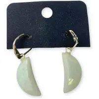 Ruben Robijn Amazoniet Maan oorbellen - fashion jewelry