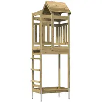 vidaXL Speeltoren Bruin 52,5 x 85 x 238 cm Massief Geïmpregneerd Hout