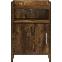 vidaXL Nachttafels Gerookt eiken 40 x 36 x 60 cm Bewerkt hout