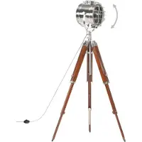 vidaXL Vloerlamp driepoot 165 cm massief mangohout