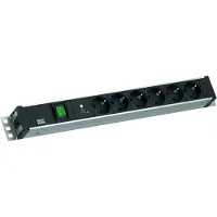 Bachmann 19" 1,5U 6xCEE7/3 1xswitch 1xSPD-Plus 2,0m CEE7/7