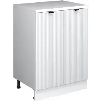 Vicco Keukenkast voor schuine wand R-Line, Witte golf, 60 cm zonder schuine kant met 2 deuren