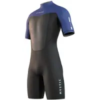 Mystic Brand Flatlock 3/2mm Shorty Met Korte Mouwen En Rits Op De Rug
