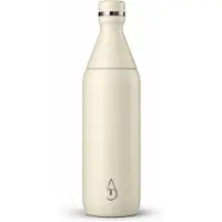 Motivai Easy Sip - RVS Thermosfles met Draaidop – 600ML (20oz) – Lekvrij & Dubbelwandig – Thermosbeker Waterfles To Go – Pfas vrij & BPA vrij – Crème