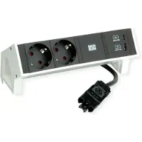 Bachmann DESK2 2xbeschermend contact USB A&C, USB-lader 22W 0,2m GST18 wit