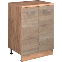 Vicco Keukenkast voor schuine wand R-Line, Sonoma, 60 cm zonder schuine kant met 2 deuren