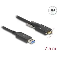 DeLOCK Active Optical Cable USB 10 Gbps Type-A male to USB Type-C male with screws on the sides 7.5 m