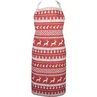 Clayre & Eef Keukenschort 70x85 cm Rood Katoen Hert