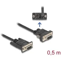 DeLOCK Serial Cable RS-232 D-Sub9 female to D-Sub9 female Power Connection at Pin 9 0.5 m