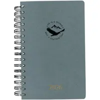 Aurora agenda 2026 - 1 dag per pagina - 6-talig - Wire-O - 15 x 21 cm - Craft Grijs
