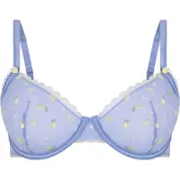 Hunkemoller BH 'Harriet' lichtblauw / limoen / olijfgroen