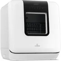 Klarstein Melville mini vaatwasser - Compacte vaatwasser voor 3 couverts, met 7 programma's, 6 liter waterverbruik, AquaStop, draagbaar design