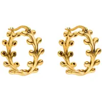 Purelei Oorbellen 'Tiny Leaf' goud