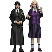 NECA Wednesday Action Figures 2 Pack Wednesday Addams (Nevermore Uniform) and Enid 20 cm