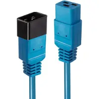 Lindy - Rallonge de câble d'alimentation - IEC 60320 C19 pour IEC 60320 C20 - 250 V - 16 A - 2 m - moulé - bleu