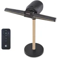Dimplex FlexBlade Ventilator Bladloos – Oscillerende Tafelventilator - 180° Kantelbaar - 5 Snelheden & Timer - 20m Bereik – Waaier (36dB) - Magnetische Afstandsbediening