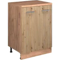 Vicco Keukenkast voor schuine wand R-Line Artisanaal eiken 60 cm zonder schuine kant met 2 deuren, Model 61757