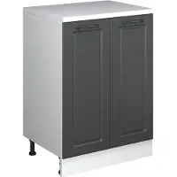 Vicco Keukenkast voor schuine wand R-Line, Antraciet landhuis, 60 cm zonder schuine kant met 2 deuren