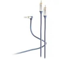 Flexline -3,5mm Winkel Stecker auf 2xCinch Stecker RCA 0,75m