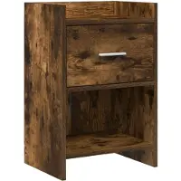 vidaXL Nachttafels Gerookt eiken 40 x 30 x 60 cm Bewerkt hout