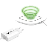 Celly snellader Pro Power 3 in 1 draadloos 14 x 7 cm wit