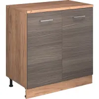 Vicco Keukenkast voor schuine wand R-Line, Edel grijs, 80 cm zonder schuine kant met 2 deuren