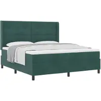 vidaXL Boxspring bed met hoofdeinde Donkergroen 180 x 200 cm Fluweel