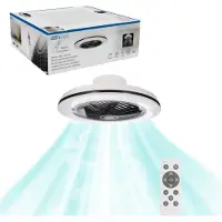 Led's Light LED’s Light - Plafondventilator met Lamp - Ø 51 cm - Afstandsbediening - 3D Ventilatorlamp - 2700K - Zwart