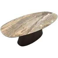 Pole to Pole Deense Eettafel Keramisch Onyx / Walnootfineer