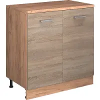Vicco Keukenkast voor schuine wand R-Line, Sonoma, 80 cm zonder schuine kant met 2 deuren