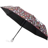 MyMo Pop Paraplu 'Pop Eyetheme' lichtblauw / bruin / geel / wit