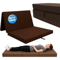 Odol-Plusz Vouwmatras 80x200x10 cm H3 – Waterafstotend Logeermatras met Draagtas – Opvouwbaar Schuimmatras voor Camper, Logeerkamer en Vakantiehuis – Bruin