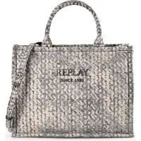 Replay Schoudertas beige / grijs