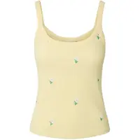 Pieces Top 'MAY' geel