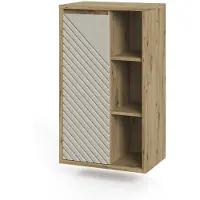 Vicco Halfhoge kast Viola, Artisanaal eiken/Kasjmier, 50 x 86 cm