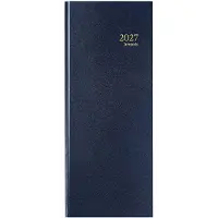 Brepols bureau agenda 2027 - SATURNUS LANG [0.111] - LIMA - Bureau agenda - 1 dag op 1 pagina - Dagoverzicht - Blauw - 13 x 33 cm