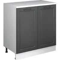 Vicco Keukenkast voor schuine wand R-Line, Antraciet landhuis, 80 cm zonder schuine kant met 2 deuren