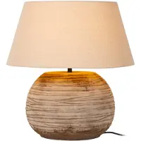 Lucide DENISE - Tafellamp - Ø 55 cm - 1xE27 - Bruin - Vibes