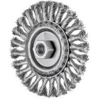 PFERD Schuurmiddelen, Ronde borstel geknoopt RBG Ø 115 x 12 mm M14 roestvrij staaldraad 0,35 voor haakse slijper 1 st.