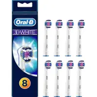 Oral-B 3D White - Opzetborstels - 8 Stuks - Brievenbusverpakking