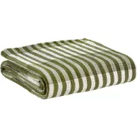 Vivaraise Katoenen plaid Calista van 100% katoen, olive, 137 x 180 cm