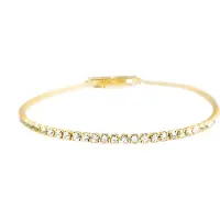 Luxenter Briljant Zirkonia armband afgewerkt in 18K geel goud - Kayla
