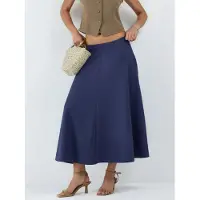 Busem Hoge Taille A-Lijn Midi Rok