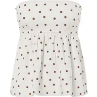Pieces Top zwart / wit