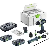 Festool TPC 18/4-Basic-Set accu-slagboormachine 18 V 75 Nm borstelloos + 2x accu 4,0 Ah + snellader + Systainer