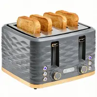HOMCOM Toaster-Kunststoff-29,2L x 27,5B x 18,9H cm-Grau