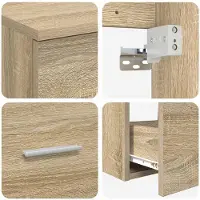 vidaXL Badkamermeubel Set 2 st Sonoma Eiken Bewerkt hout